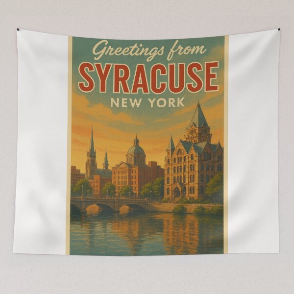 Item preview, Syracuse New York Historic Skyline at Sunset designed and sold by Places On Earth.