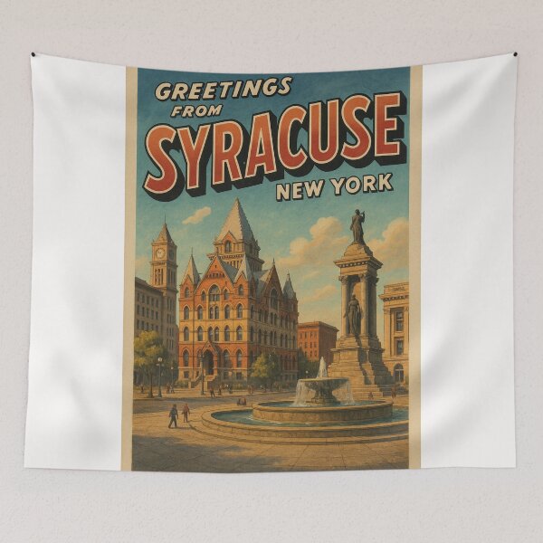 Item preview, Clinton Square Syracuse Landmark View designed and sold by Places On Earth.