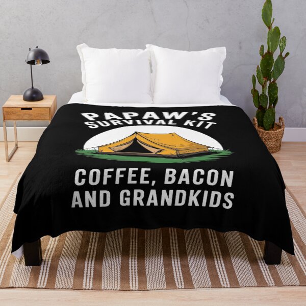 Item preview, Papaws Survival Kit Coffee Bacon And Grandkids Funny Camping designed and sold by splindoershop.