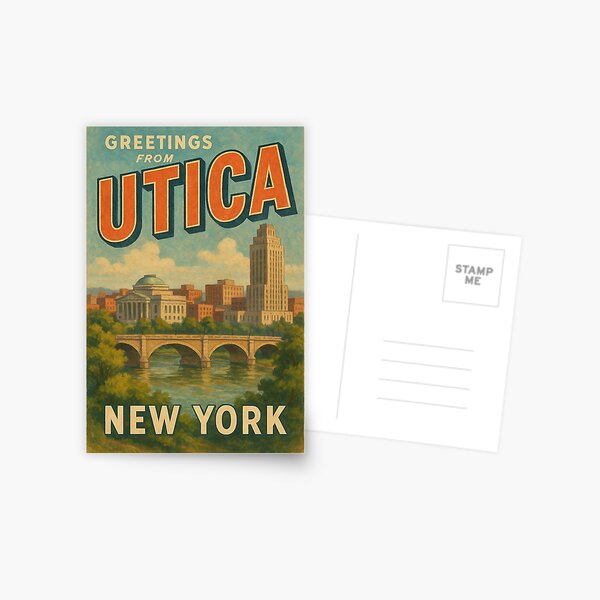 Item preview, Utica New York Riverfront Architecture designed and sold by Places On Earth.