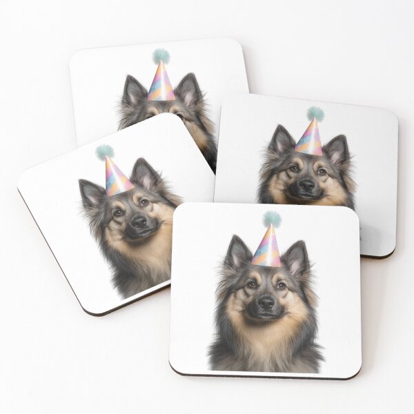 Item preview, Cute Icelandic Sheepdog with Party Hat Birthday Celebration designed and sold by LazyOwlStore.