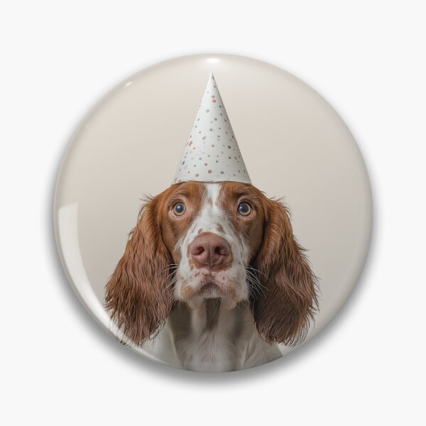Item preview, Cute Irish Red and White Setter dog with Party Hat Birthday Celebration designed and sold by LazyOwlStore.