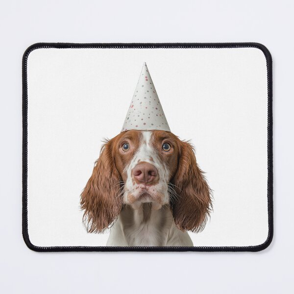 Item preview, Cute Irish Red and White Setter dog with Party Hat Birthday Celebration designed and sold by LazyOwlStore.