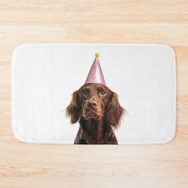 Item preview, Cute Irish Setter dog with Party Hat Birthday Celebration designed and sold by LazyOwlStore.