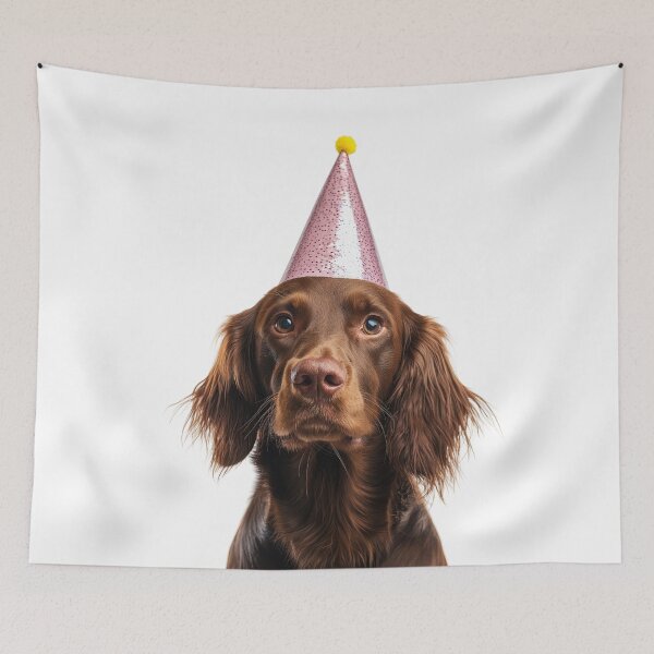 Item preview, Cute Irish Setter dog with Party Hat Birthday Celebration designed and sold by LazyOwlStore.