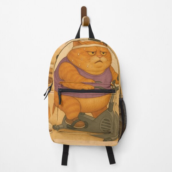 Item preview, fat cat on exercise bike designed and sold by Mauswohn.