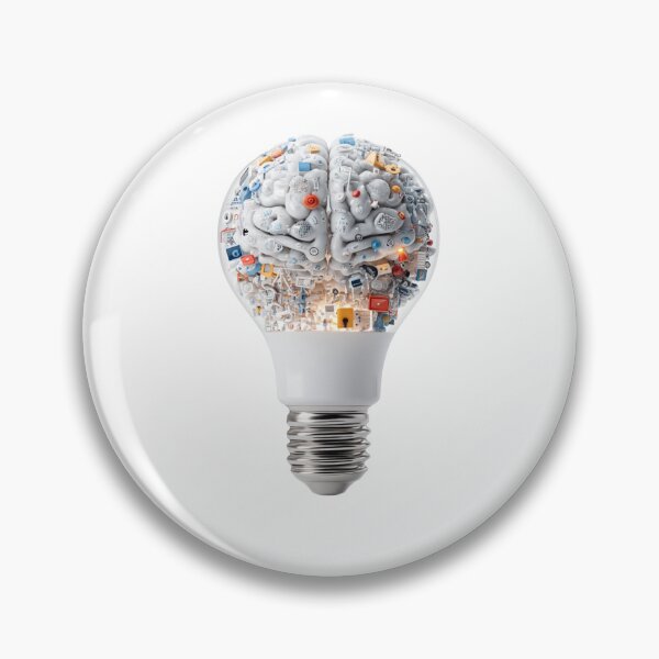 Item preview, Digital Brain Inside Lightbulb designed and sold by CHILDRENSJOY.