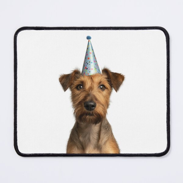 Item preview, Cute Irish Terrier dog with Party Hat Birthday Celebration designed and sold by LazyOwlStore.