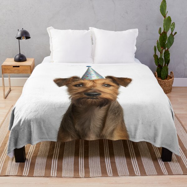 Item preview, Cute Irish Terrier dog with Party Hat Birthday Celebration designed and sold by LazyOwlStore.