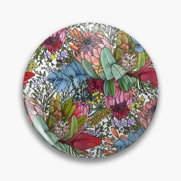 Item preview, Bold Australian Wildflowers – Wattle, Protea & Gumnuts by Jo Story designed and sold by Sketchbook Designs.