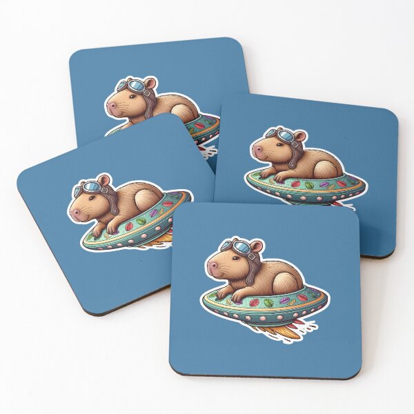 Item preview, UFO Kawaii Capybara designed and sold by ArtistEmbrace.