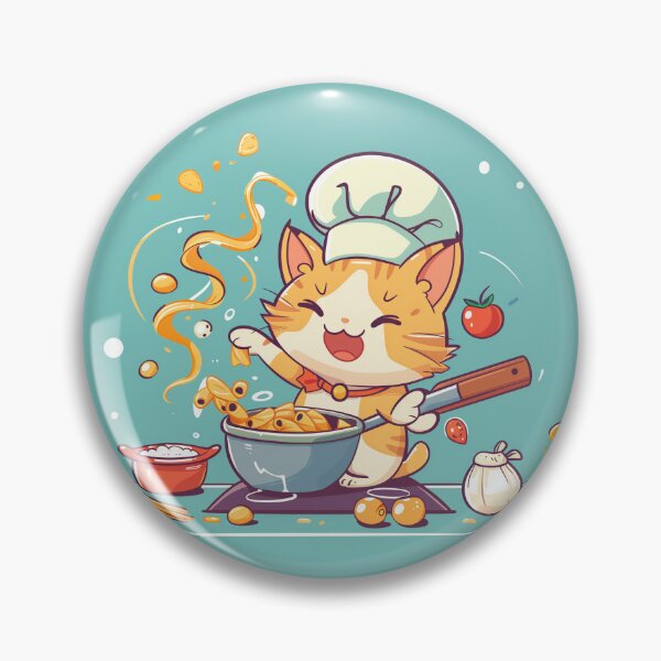 Item preview, Whimisical Cooking Cat designed and sold by Line-Creations.