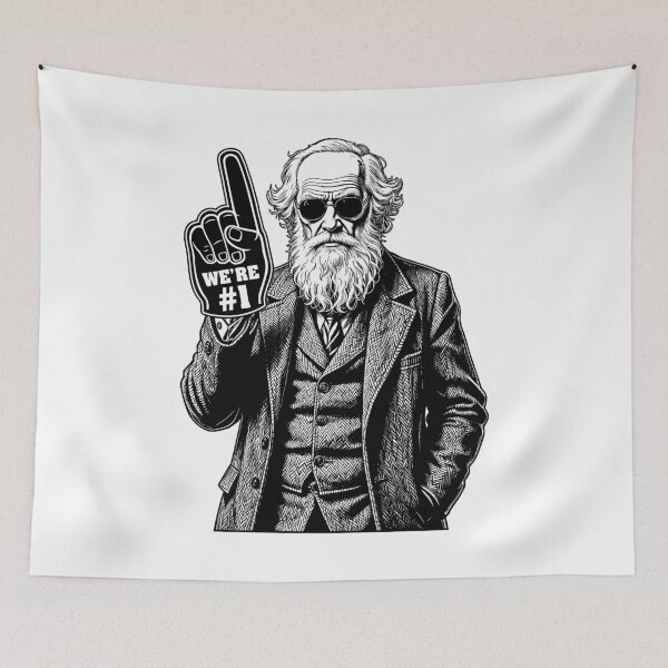 Item preview, Funny Charles Darwin Foam Finger Number One In Evolution designed and sold by GrandeDuc.