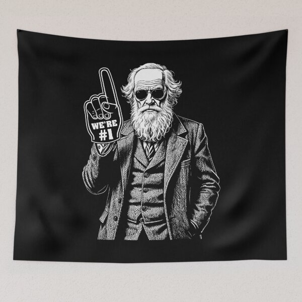 Item preview, Funny Charles Darwin Foam Finger Number One In Evolution designed and sold by GrandeDuc.