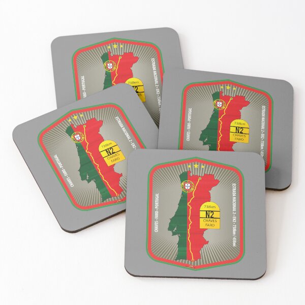 Item preview, N2 Road Portugal EN2 Route Estrada Nacional 2 Portugal Route Map Sticker T-Shirt designed and sold by OuterShellUK.