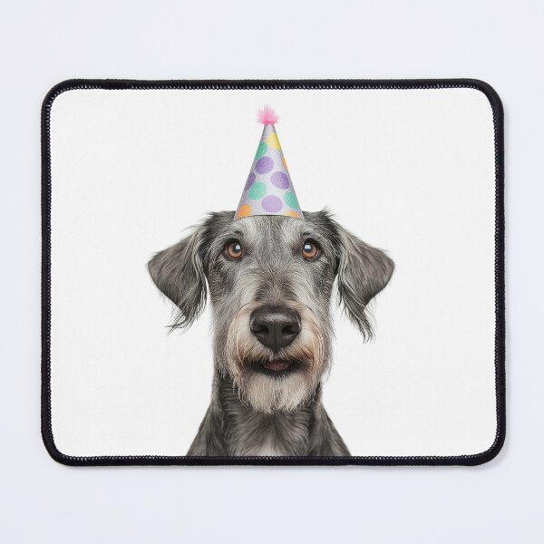 Item preview, Cute Irish Wolfhound dog with Party Hat Birthday Celebration designed and sold by LazyOwlStore.