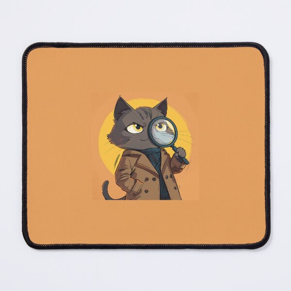Item preview, Cute Detective Cat with Magnifying Glass designed and sold by Line-Creations.