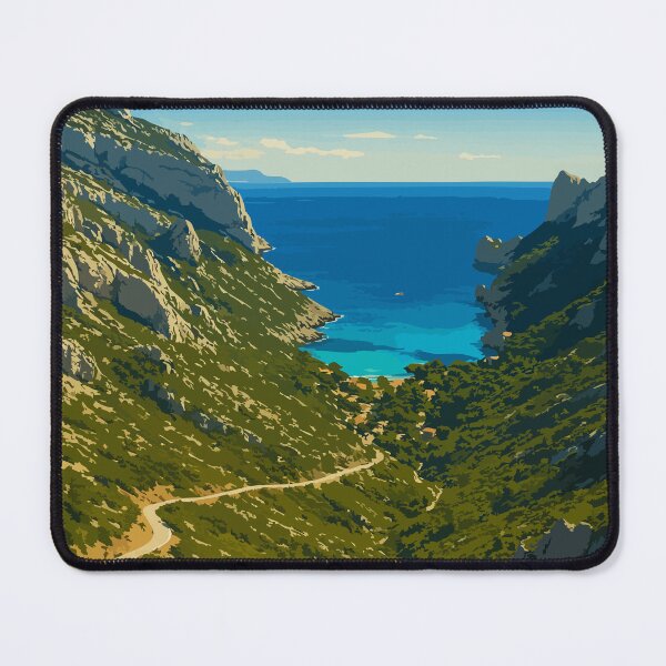 Item preview, Col de Sormiou – Vintage Calanques poster, nature decor designed and sold by Atelier Brume.