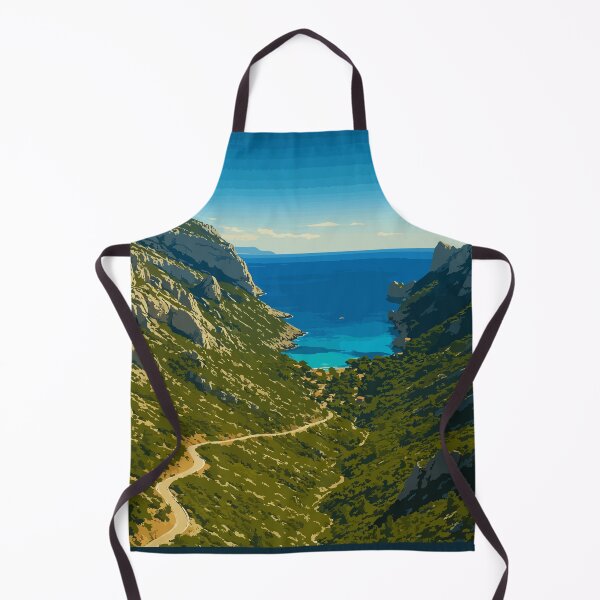 Item preview, Col de Sormiou – Vintage Calanques poster, nature decor designed and sold by Atelier Brume.