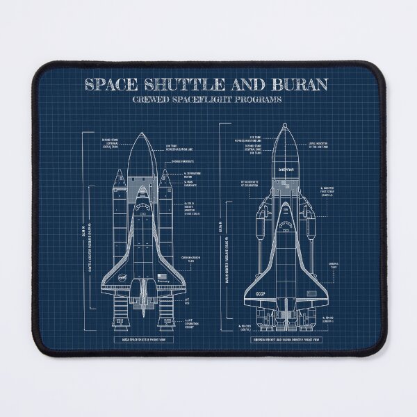 Item preview, NASA Space Shuttle vs Energia Buran (Navy Blueprint) designed and sold by BGALAXY.