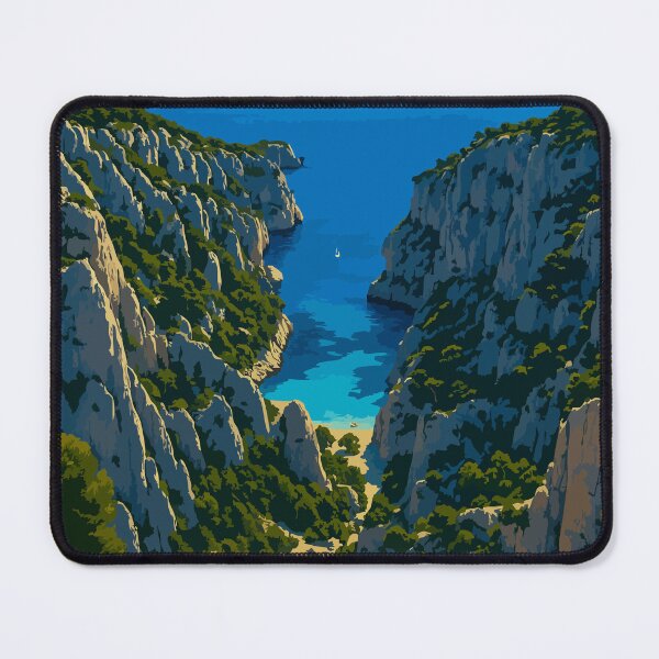 Item preview, Belvedere of En-Vau – Vintage poster Calanques of Marseille designed and sold by Atelier Brume.