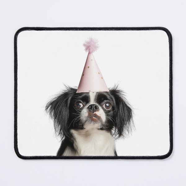 Item preview, Cute Japanese Chin dog with Party Hat Birthday Celebration designed and sold by LazyOwlStore.