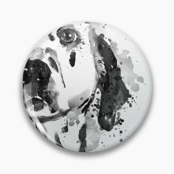 Item preview, Dalmatian Face – Black and White Watercolor designed and sold by caracatita75.