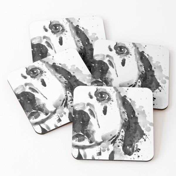 Item preview, Dalmatian Face – Black and White Watercolor designed and sold by caracatita75.