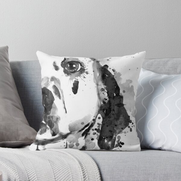 Item preview, Dalmatian Face – Black and White Watercolor designed and sold by caracatita75.