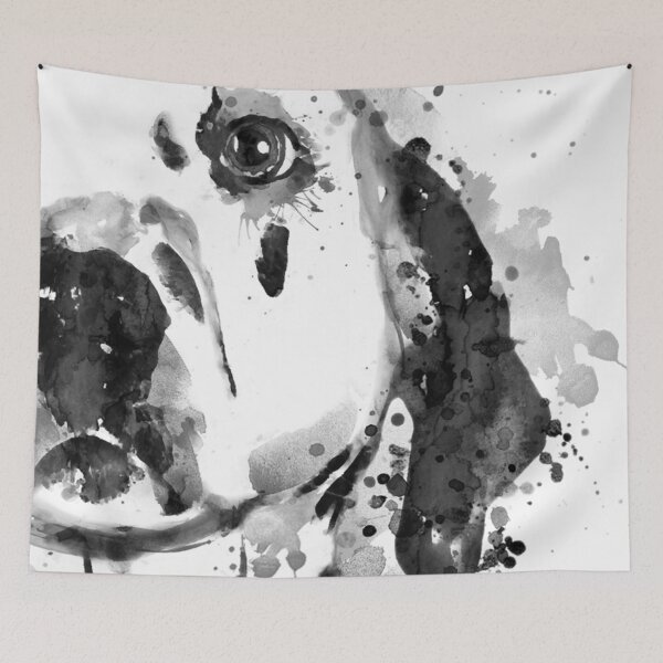 Item preview, Dalmatian Face – Black and White Watercolor designed and sold by caracatita75.