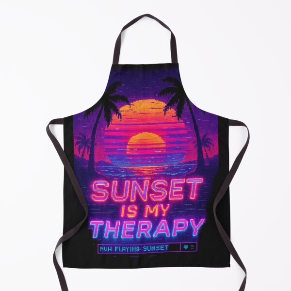 Item preview, Sunset Is My Therapy | Retro Neon Chillwave Tee designed and sold by Laugh & Rewind .