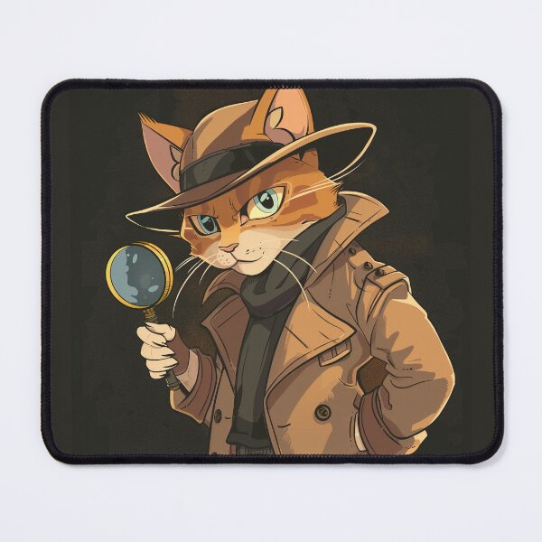 Item preview, Funny Detective Cat with Magnifying Glass Nr.3 designed and sold by Line-Creations.