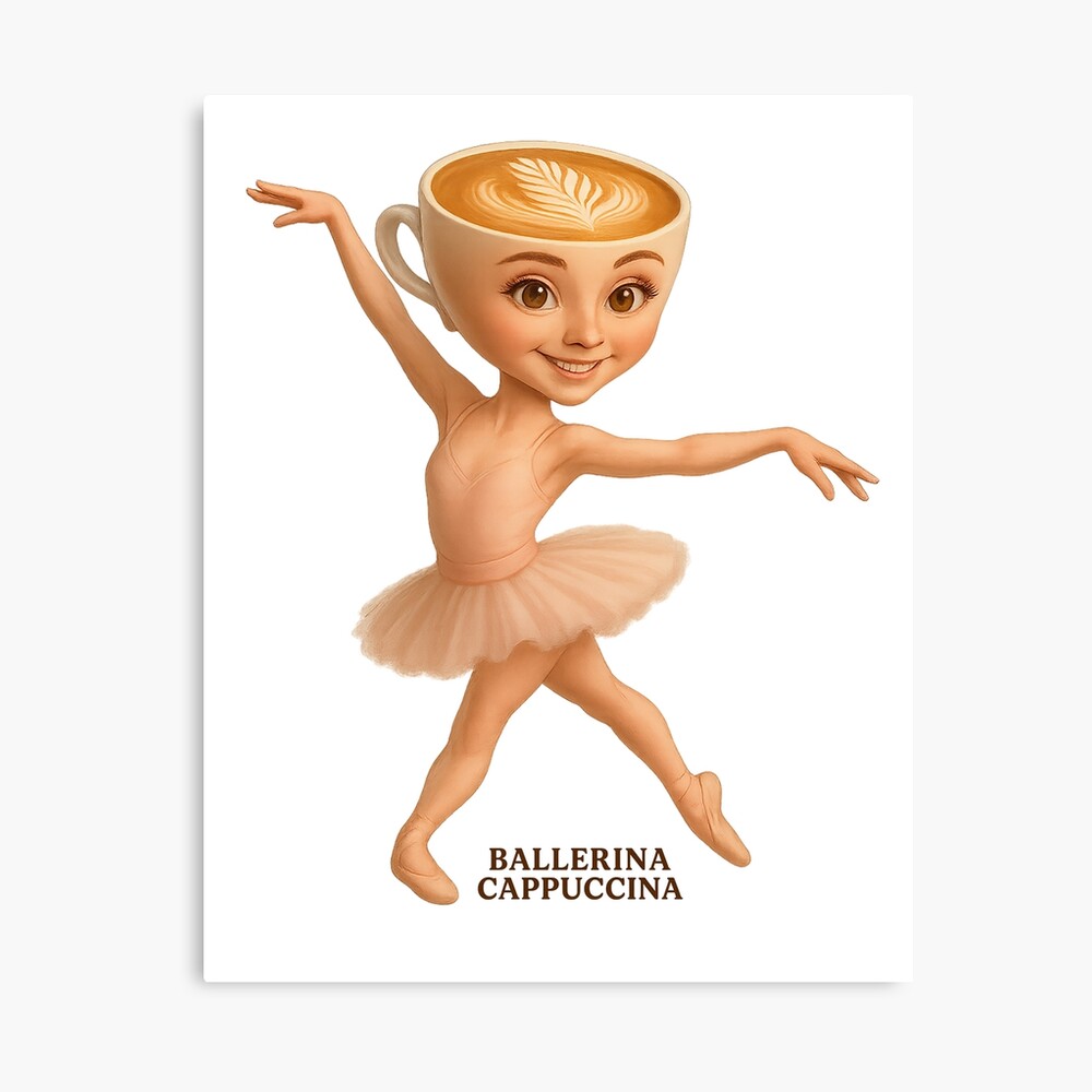ballerina cappuccina tiktok anomaly meme trends Photographic Print