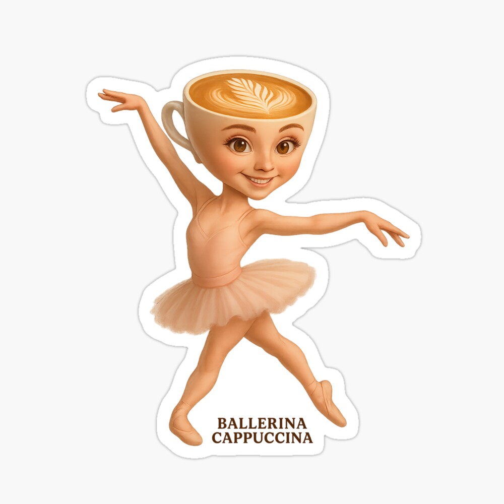 ballerina cappuccina tiktok anomaly meme trends Photographic Print