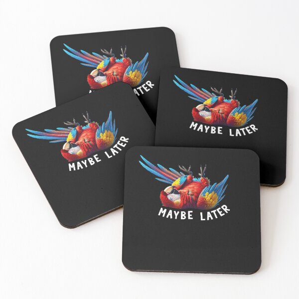 Item preview, Funny Scarlet Macaw Maybe Later Cute Parrot Lover Birding designed and sold by Kimberley King Art  King Art.