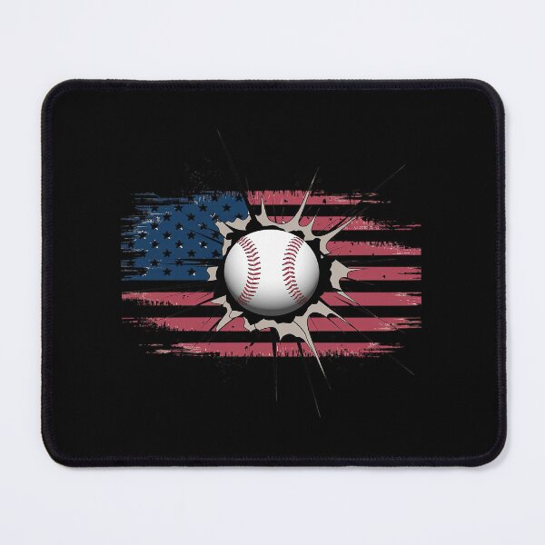 Aperçu de l'œuvre Baseball patriotique 4 juillet USA Drapeau américain créée et vendue par splindoershop.