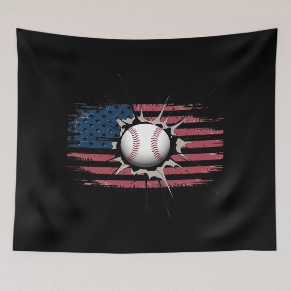 Aperçu de l'œuvre Baseball patriotique 4 juillet USA Drapeau américain créée et vendue par splindoershop.
