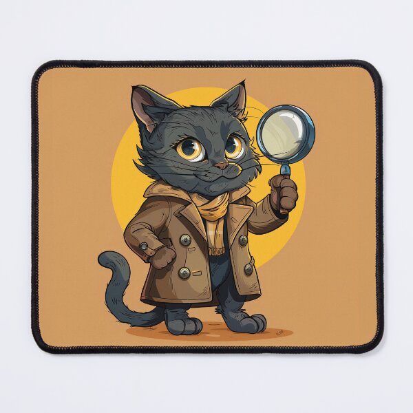 Item preview, Funny Detective Cat with Magnifying Glass Nr. 4 designed and sold by Line-Creations.