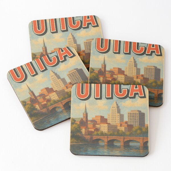 Item preview, Downtown Utica New York Cityscape designed and sold by Places On Earth.