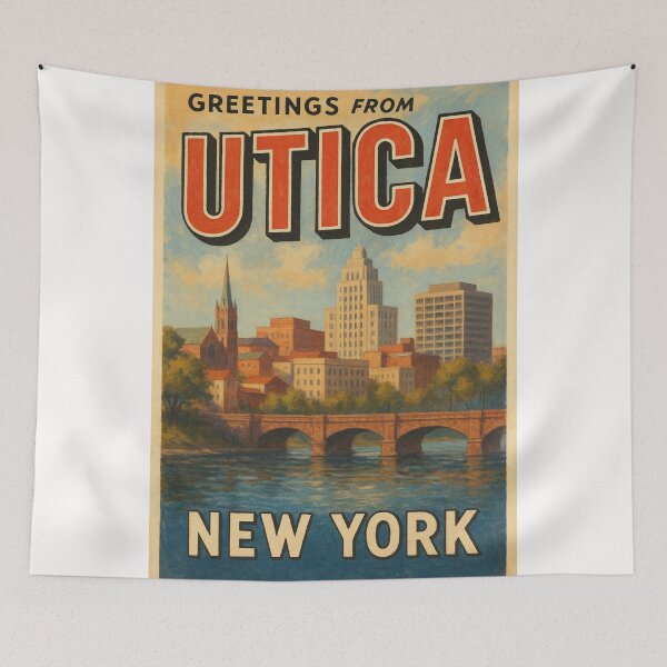Item preview, Downtown Utica New York Cityscape designed and sold by Places On Earth.