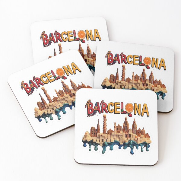 Item preview, BARCELONA Melted Manchego Metropolis Travel, Aestetic, Trendy,Reloaded, Viral Drop 2025 designed and sold by Imaginarium of Chaos falcon88 .
