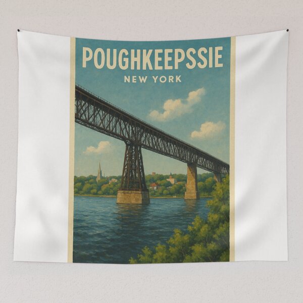 Item preview, Poughkeepsie Hudson River Rail Bridge designed and sold by Places On Earth.