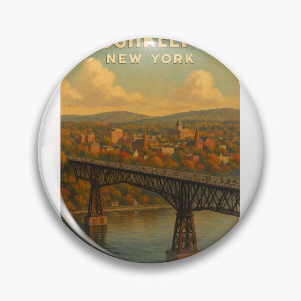 Item preview, Poughkeepsie Autumn Skyline and Walkway designed and sold by Places On Earth.