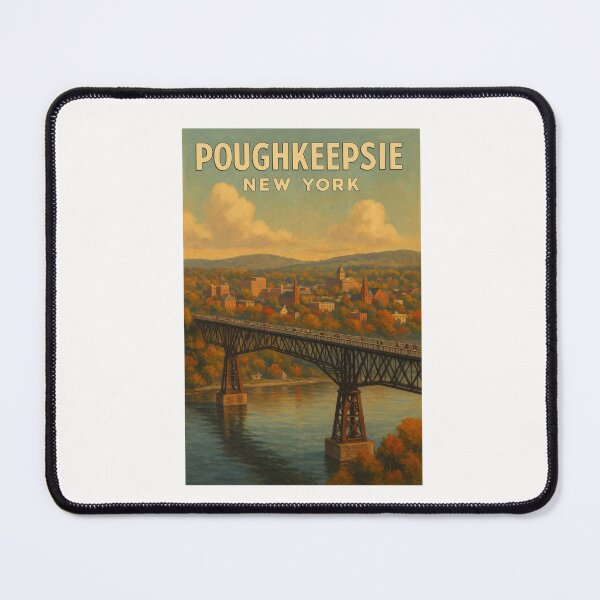 Item preview, Poughkeepsie Autumn Skyline and Walkway designed and sold by Places On Earth.