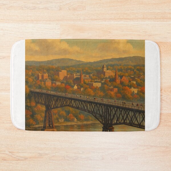 Item preview, Poughkeepsie Autumn Skyline and Walkway designed and sold by Places On Earth.
