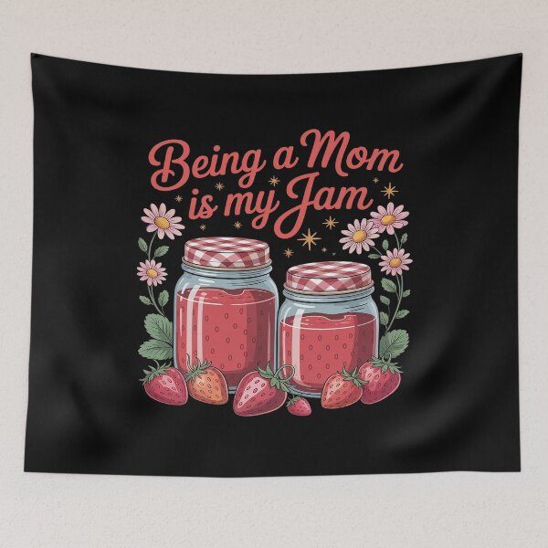 Item preview, Mother’s Day Being a Mom Is My Jam Strawberry Jar Cute designed and sold by MAKOPOKOShop.