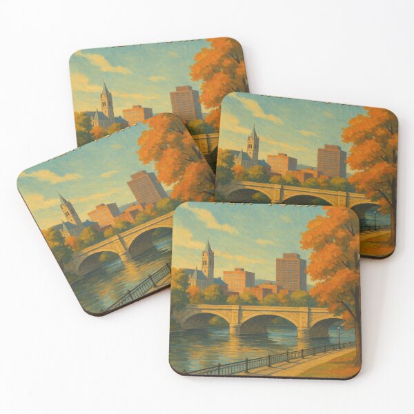 Item preview, Binghamton New York Riverside in Fall designed and sold by Places On Earth.