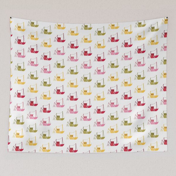 Item preview, Colourful fishing boats designed and sold by reneesillus.