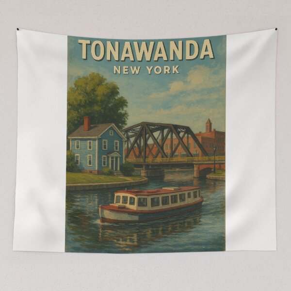 Item preview, Tonawanda New York Erie Canal View designed and sold by Places On Earth.