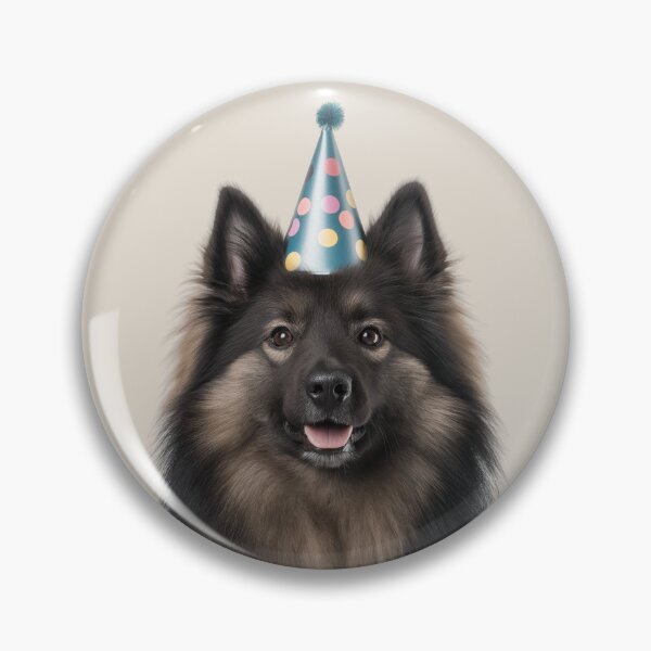 Item preview, Cute Keeshond dog with Party Hat Birthday Celebration designed and sold by LazyOwlStore.